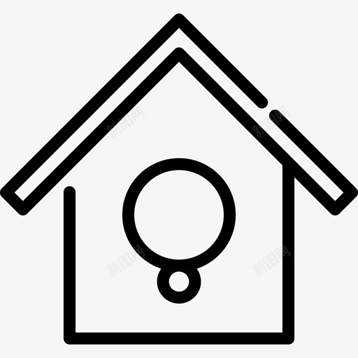 鸟舍春季11直线型图标svg_新图网 https://ixintu.com 春季11 直线型 鸟舍