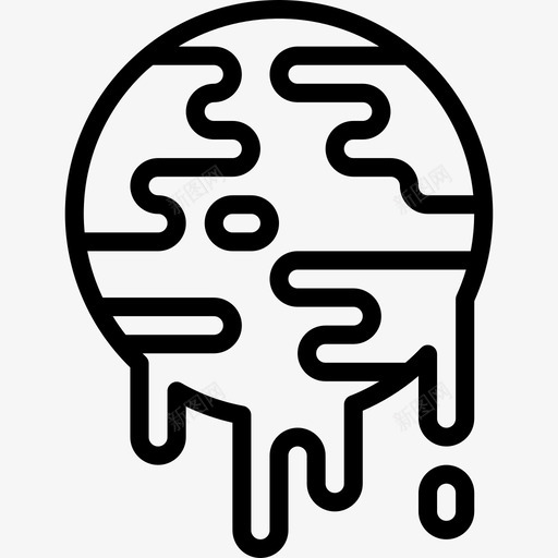 全球变暖环境10线性图标svg_新图网 https://ixintu.com 全球变暖 环境10 线性