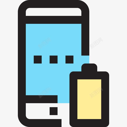智能手机移动电话3线性颜色图标svg_新图网 https://ixintu.com 智能手机 移动电话3 线性颜色