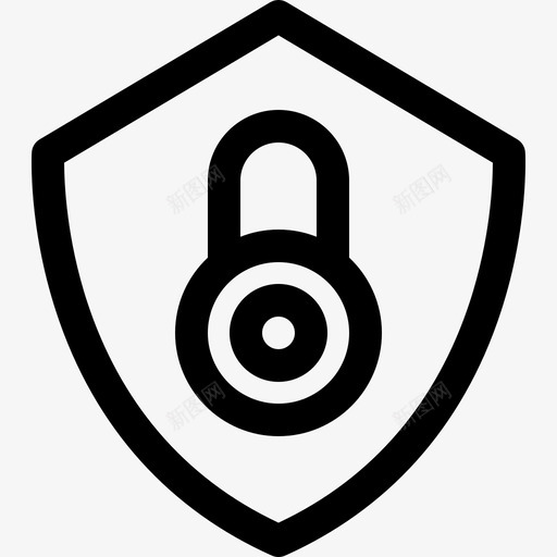 Shield数字营销45线性图标svg_新图网 https://ixintu.com Shield 数字营销45 线性