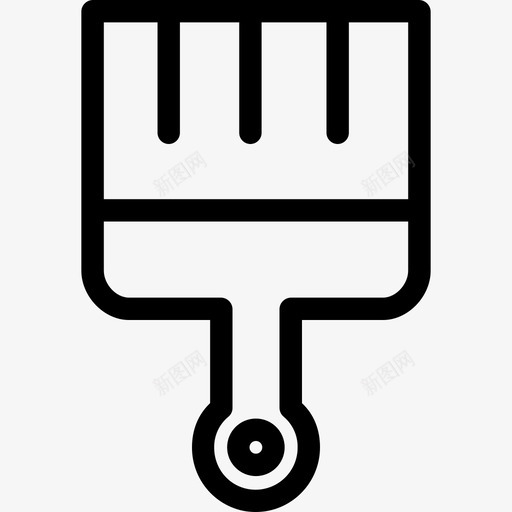 油漆刷对准和工具线性图标svg_新图网 https://ixintu.com 对准和工具 油漆刷 线性