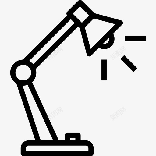 灯具办公工具4线性图标svg_新图网 https://ixintu.com 办公工具4 灯具 线性