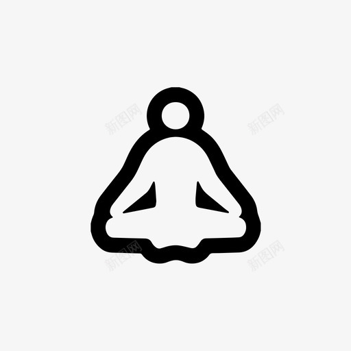 静心运动冥想图标svg_新图网 https://ixintu.com 冥想 月经女性健康 治疗 运动 静心
