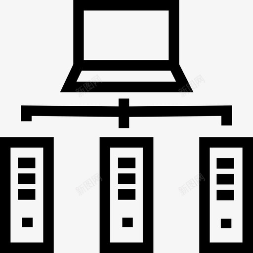 服务器数据分析2线性图标svg_新图网 https://ixintu.com 数据分析2 服务器 线性