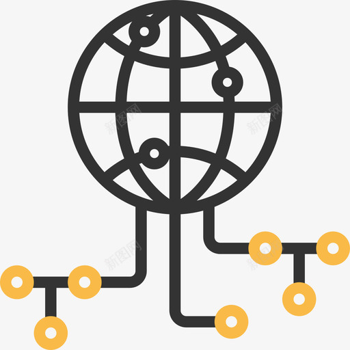 黄云技术互联网图标svg_新图网 https://ixintu.com 互联网 黄云技术