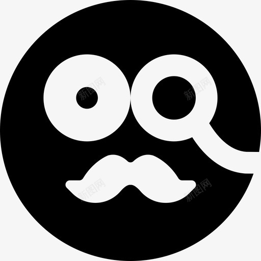 绅士表情符号集合3纯色图标svg_新图网 https://ixintu.com 纯色 绅士 表情符号集合3