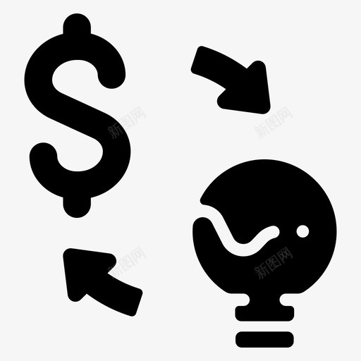 创意创造收入商业概念图标svg_新图网 https://ixintu.com 创意创造收入 商业 概念 知识