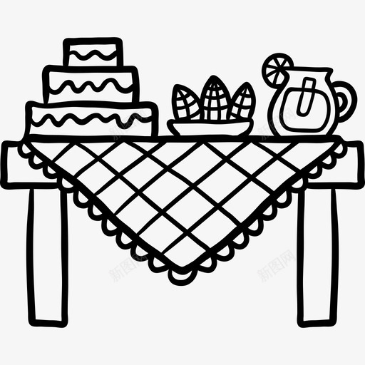 晚餐联欢会8黑色图标svg_新图网 https://ixintu.com 晚餐 联欢会8 黑色