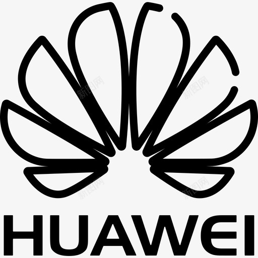 华为技术标识3线性图标svg_新图网 https://ixintu.com 华为 技术标识3 线性