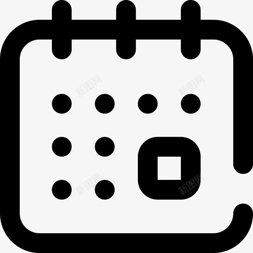 日历日历日期8大纲图标svg_新图网 https://ixintu.com 大纲 日历 日历日期8