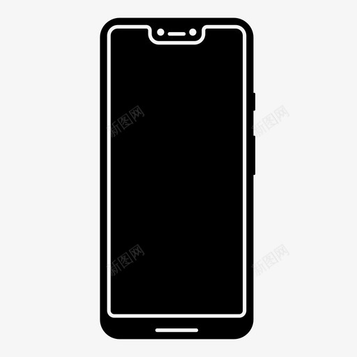 谷歌像素3XL手机智能手机图标svg_新图网 https://ixintu.com 手机 智能手机 谷歌像素3XL