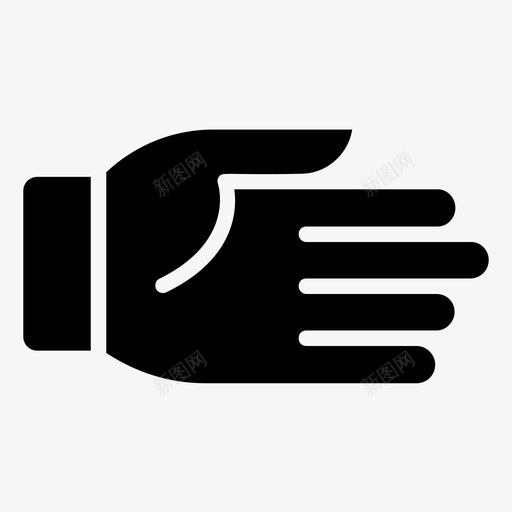 手套击球手套板球手套图标svg_新图网 https://ixintu.com 击球手套 手保护 手套 手饰 板球手套 网球元素字形图标