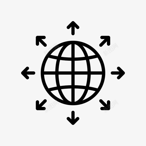 全球网络世界图标svg_新图网 https://ixintu.com 世界 全球 工作室产品开发 网络