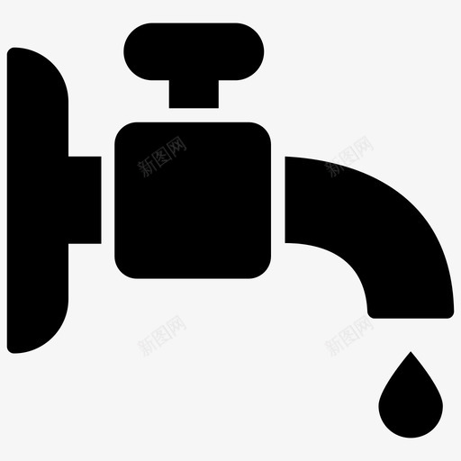 供水水龙头水流图标svg_新图网 https://ixintu.com 供水 水流 水系统 水龙头 野火消防雕文图标