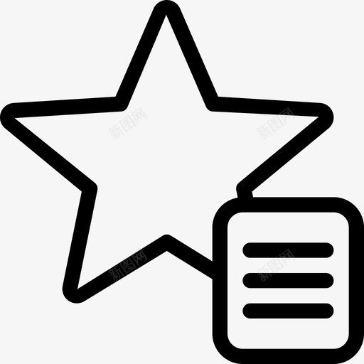 星形书签标签6线性图标svg_新图网 https://ixintu.com 书签标签6 星形 线性