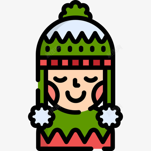 针织帽冬季23线性颜色图标svg_新图网 https://ixintu.com 冬季23 线性颜色 针织帽