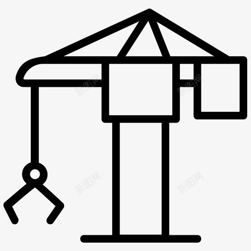 塔式起重机建筑起重机起重机图标svg_新图网 https://ixintu.com 塔式起重机 工业起重机 工业过程线图标 建筑起重机 起重机 重型机械