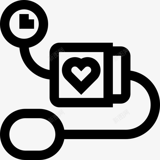 压力表医用41线性图标svg_新图网 https://ixintu.com 医用41 压力表 线性