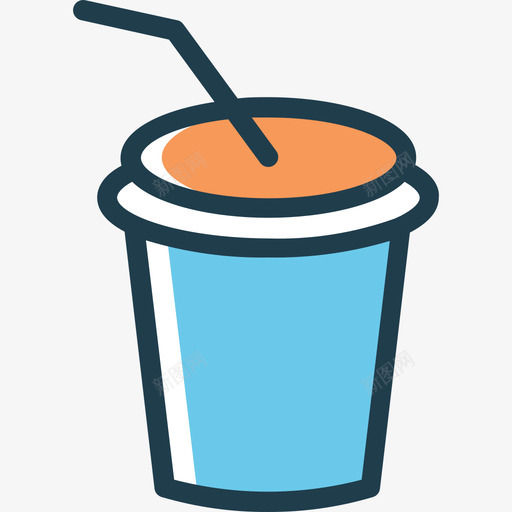 Softdrink电影院24线性颜色图标svg_新图网 https://ixintu.com Softdrink 电影院24 线性颜色