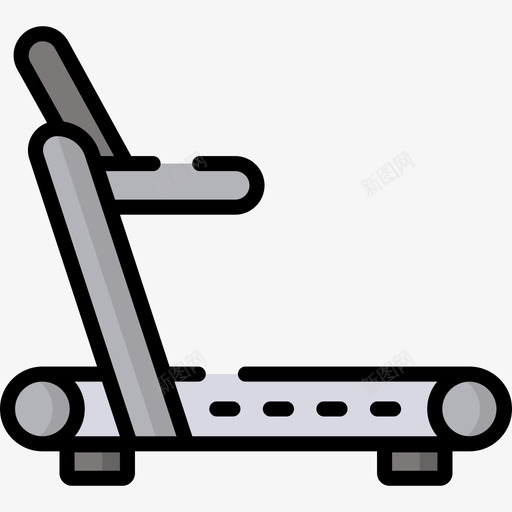 跑步机健身47线性颜色图标svg_新图网 https://ixintu.com 健身47 线性颜色 跑步机