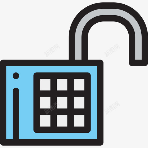 解锁安全22线性颜色图标svg_新图网 https://ixintu.com 安全22 线性颜色 解锁