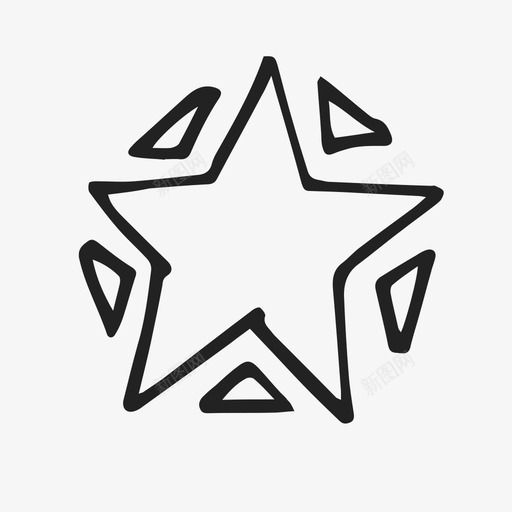 画星星手工手稿图标svg_新图网 https://ixintu.com 手工 手稿 星星 画星星