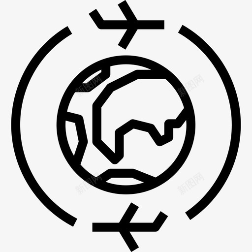 全球物流11直线图标svg_新图网 https://ixintu.com 全球 物流11 直线