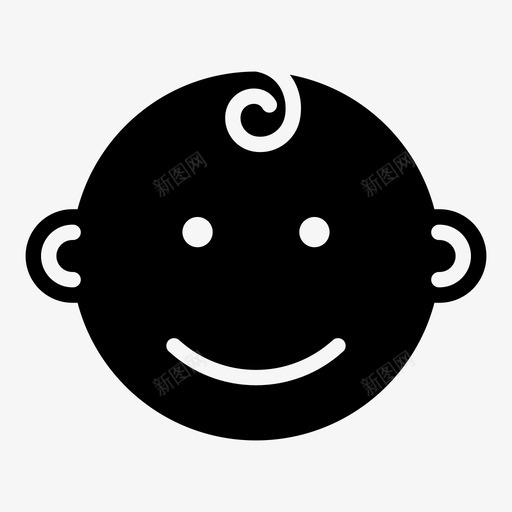 宝宝笑表情开心图标svg_新图网 https://ixintu.com 宝宝笑 开心 表情