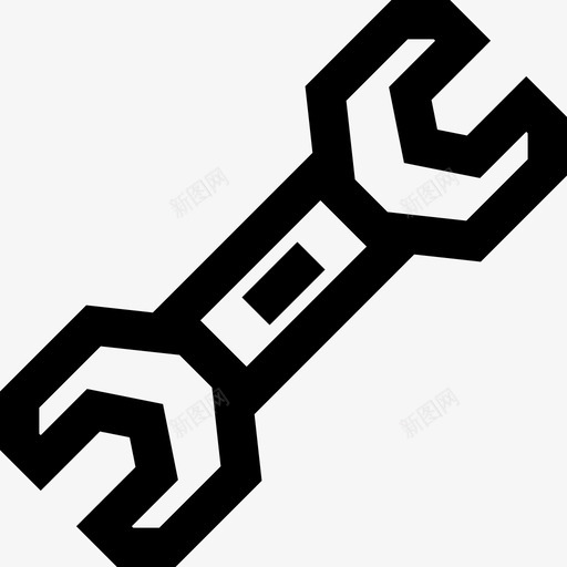 扳手diy工具4线性图标svg_新图网 https://ixintu.com diy工具4 扳手 线性