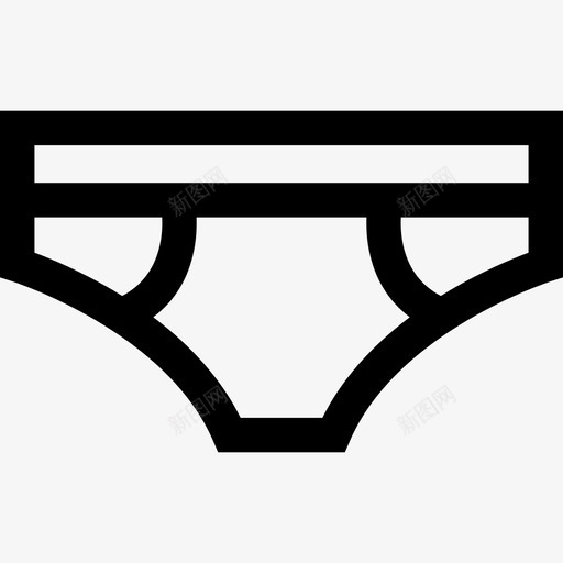内衣服装款式5直线型图标svg_新图网 https://ixintu.com 内衣 服装款式5 直线型