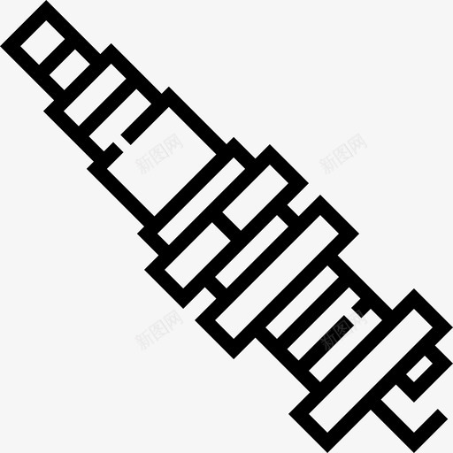 火花塞汽车维修14线性图标svg_新图网 https://ixintu.com 汽车维修14 火花塞 线性