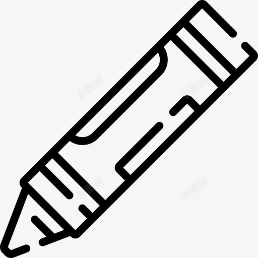 蜡笔绘画工具8线状图标svg_新图网 https://ixintu.com 线状 绘画工具8 蜡笔