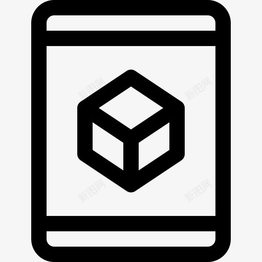 立方体3d打印11线性图标svg_新图网 https://ixintu.com 3d打印11 立方体 线性