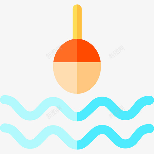 浮标钓鱼4扁平图标svg_新图网 https://ixintu.com 扁平 浮标 钓鱼4