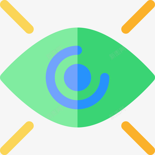 Eye数字营销44扁平图标svg_新图网 https://ixintu.com Eye 扁平 数字营销44