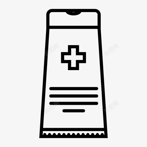 药膏保健医疗和医院图标svg_新图网 https://ixintu.com 保健 医疗和医院 药膏