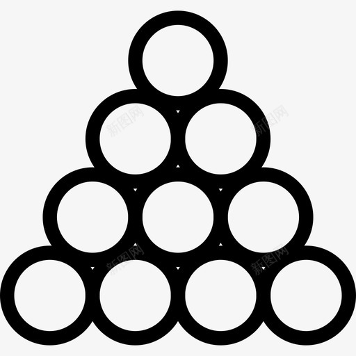 台球户外活动8直线型图标svg_新图网 https://ixintu.com 台球 户外活动8 直线型