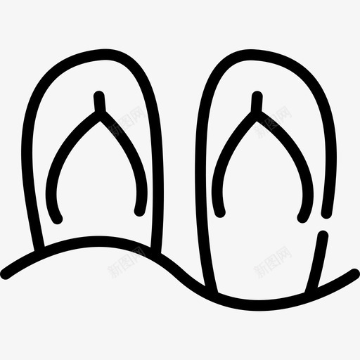 凉鞋暑假7直线型图标svg_新图网 https://ixintu.com 凉鞋 暑假7 直线型