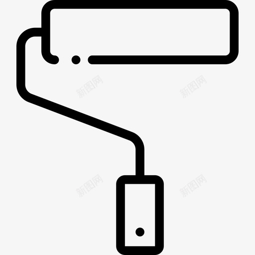 油漆辊工艺9线性图标svg_新图网 https://ixintu.com 工艺9 油漆辊 线性