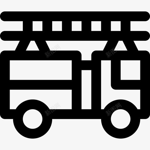 消防车城市元素11线性图标svg_新图网 https://ixintu.com 城市元素11 消防车 线性
