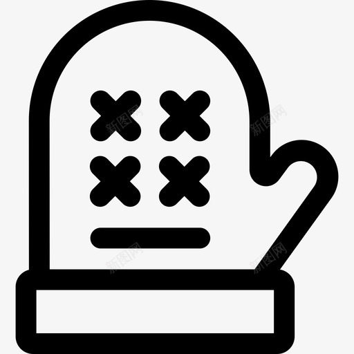 连指手套厨房工具7线状图标svg_新图网 https://ixintu.com 厨房工具7 线状 连指手套