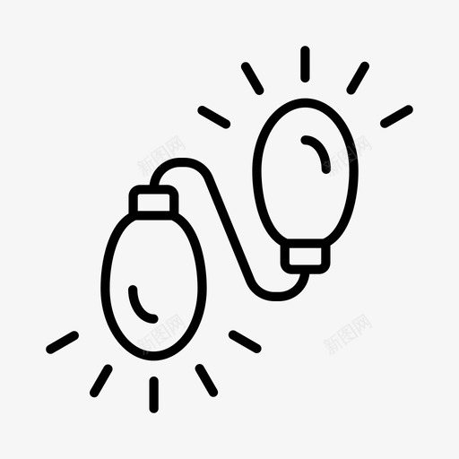圣诞灯圣诞装饰品彩灯图标svg_新图网 https://ixintu.com 圣诞快乐 圣诞灯 圣诞节 圣诞装饰品 彩灯