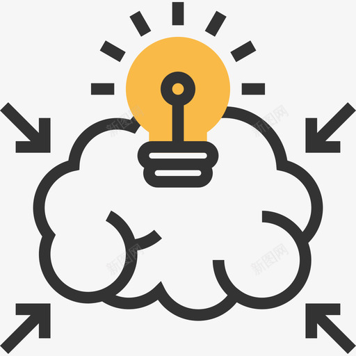 理念项目管理黄影图标svg_新图网 https://ixintu.com 理念 项目管理 黄影