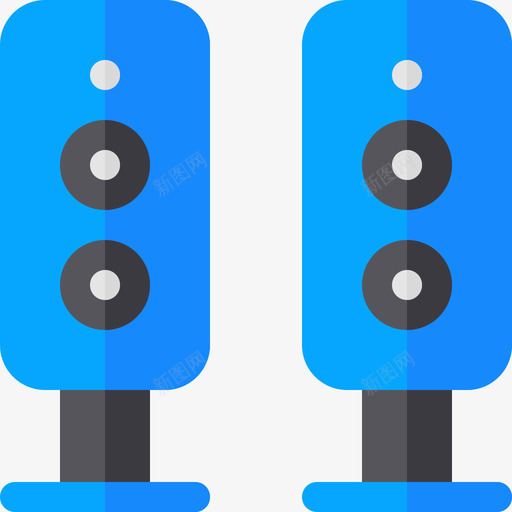 扬声器家装3扁平图标svg_新图网 https://ixintu.com 家装3 扁平 扬声器