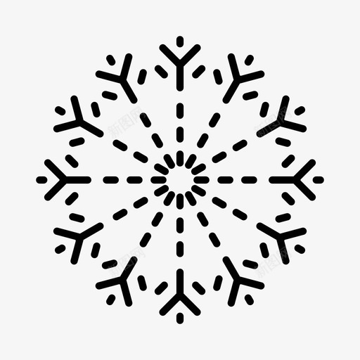 雪花圣诞节圣诞装饰品图标svg_新图网 https://ixintu.com 冬天 圣诞快乐 圣诞节 圣诞装饰品 雪花