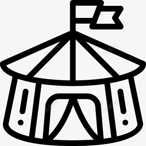 马戏团风景艺术13线性图标svg_新图网 https://ixintu.com 线性 风景艺术13 马戏团