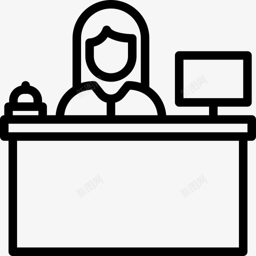 办公桌79号酒店直线式图标svg_新图网 https://ixintu.com 79号酒店 办公桌 直线式