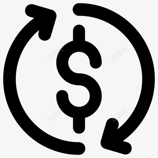 货币兑换现金流金融图标svg_新图网 https://ixintu.com 机场服务实心图标 汇款 现金流 货币兑换 货币兑换现金 金融