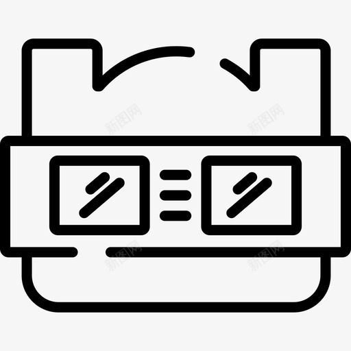 立体镜虚拟现实31线性图标svg_新图网 https://ixintu.com 立体镜 线性 虚拟现实31