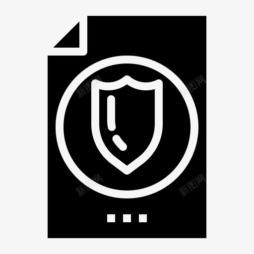 保险合同文件图标svg_新图网 https://ixintu.com 保险 合同 文件 文件和文件夹固体 盾牌 纸张